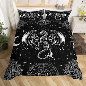 Drachen Bettbezug, Böhmischer Lotus Sternbild Sternenhimmel Bettbezug Fo... - Bild 1 von 7