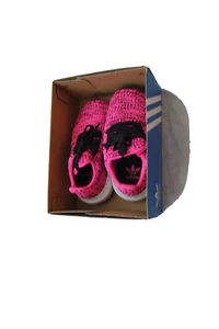 Toddler Tennis Shoes by Adidas Size 6K Pink in Color  - Picture 1 of 24