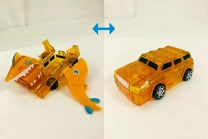 [TURNING MECARD]KINGJAWS YELLOW Transformable Robot Car Figure+2card  - Picture 1 of 9