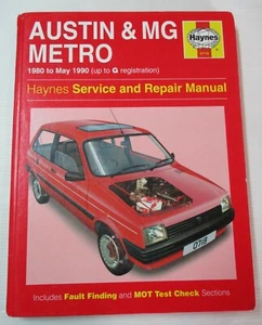 Haynes - Austin & MG Metro 1980 - May 1990 Service & Reparatur Handbuch 436 - Picture 1 of 7