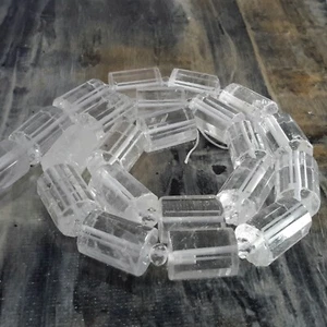 Natural Quartz Crystal, Faceted Column, 15.5-17x9.5-10mm, Approx 21 pce. - Picture 1 of 3