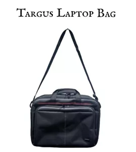Targus Laptoptasche Schulter Dokument Aktentasche 15 Zoll schwarz doppelter Reißverschluss gepolstert Nylon - Bild 1 von 9