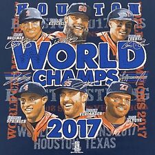 Houston Astros 2017 World Series XL adult t-shirt w players faces on front