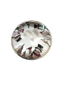 Yankee Candle Snowmen Illuma Lid Jar Candle Topper Chrome Red Green Enamel - Picture 1 of 9