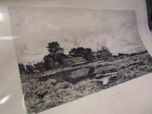 ANTIQUE EDMOND YON ORIGINAL ETCHING LA SAINT MARE A VARENGEVILLES SUR MER PRINT - Picture 1 of 11