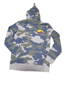 Eddie Bauer Hoodie Boys L 12-14 Multicolor Camouflage Woodland Pattern Pullover - Picture 1 of 4