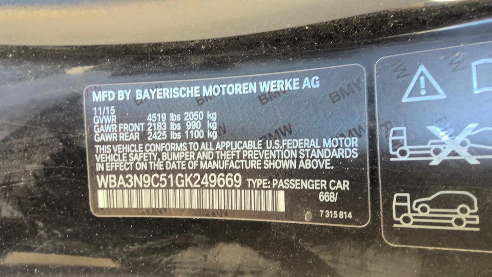 Regulador de ventana de puerta delantera derecha usado se adapta a: BMW 428I 2016 delantero derecho Gra Foto 1 de 4