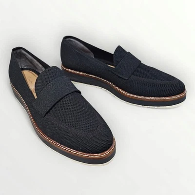 ME TOO Women Ashton Black Mesh Knit Slip On Platform Loafers 9.5M - Image 1 of 4