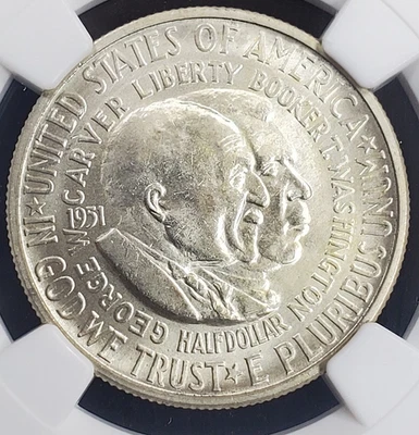 1951-D Washington-Carver Classic Commemorative 90% Half Dollar- NGC Grade MS 64 - Image 1 of 4