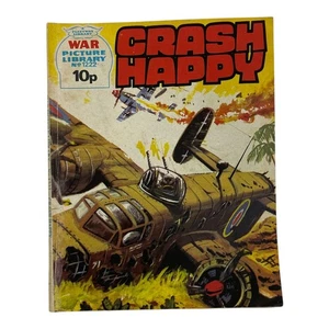 Fleetway War Picture Library Crash Happy #1222 Vintage Comic 1970s WWII - Imagen 1 de 4