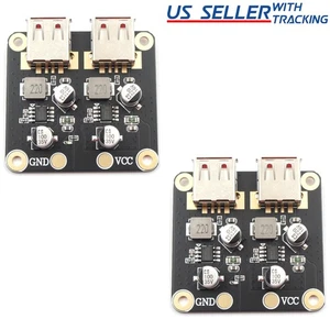 2pcs 48W Dual USB QC 3.0 Fast Charge Step-down Buck Module Power 6-30V DC Input - Picture 1 of 4