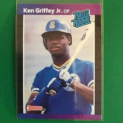 Donruss Ken Griffey Jr. Seattle Mariners 1989 Cincinnati Reds Salón de la fama RC #33 Foto 1 de 2