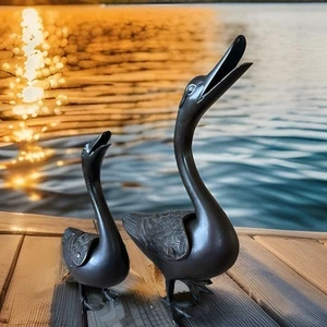 A Pair of Chinese Bronze Duck Shaped Incense Burners & Covers. Gorgeous and Rare - Picture 1 of 21