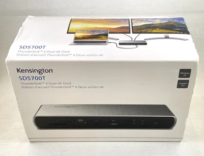 Estación de Base Kensington SD5700T Doble 4K PD Thunderbolt 4 Nueva en Caja Foto 1 de 4