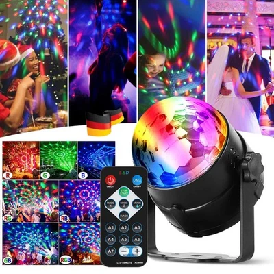 LED disco ball light effect magic RGB DJ party light organ stage lighting DHL - Image 1 of 4