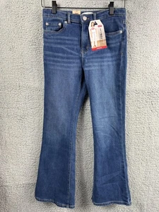 Levis 726 Schlagjeans Mädchen 12 Regular Blau Denim High Rise Stretch Wide Leg Neu - Bild 1 von 16