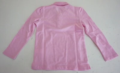 THE CHILDREN'S PLACE GIRLS UNIFORM LONG SLEEVE RUFFLE PIQUE POLO PINK SMALL NWT! - Image 1 of 3