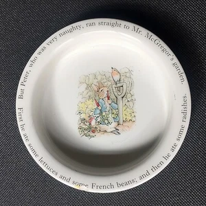 Wedgwood Peter Rabbit Children's Bowl 6.5” Beatrix Potter 1993 - Picture 1 of 7