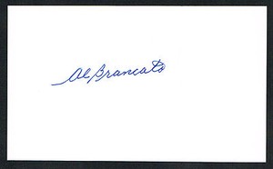 Al Brancato (d. 2012) signed autograph auto 3x5 index card Baseball Player H1568