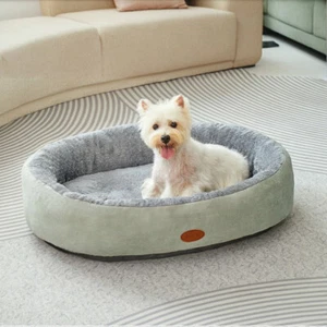 Dog Bed Cat Beds Soft Washable Plush Puppy Cushion Warm Pet Basket Mattress S-XL - Picture 1 of 14