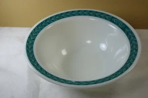 Ascot Anchor Hocking Fire King Türkis Lorbeer Band Gemüse Servier Schüssel 8,75" - Bild 1 von 6