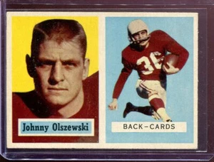 1957 Topps Football # 62 Johnny Olszewski EX-MT Excellent to Mint - Picture 1 of 2
