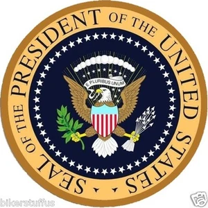 SELLO DEL PRESIDENTE PARACHOQUES PEGATINA CAJA DE HERRAMIENTAS PEGATINA PORTÁTIL PEGATINA VENTANA  - Imagen 1 de 1