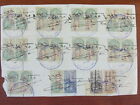 Alaouited FRANCUSKI Occ duży kawałek dokumentu z 22 znaczkami skarbowymi