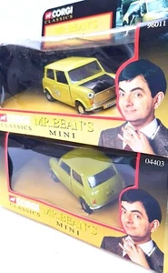 Corgi Toys 1:36 MR. BEAN MINI COOPER Comic TV & Movie Car MIB`94 + `96 RARE SET! - Picture 1 of 12