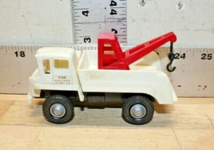 Toy Plastic 5" KAB Trucking Company White Wrecker Tow Truck #10 made in Japan - Picture 1 of 10