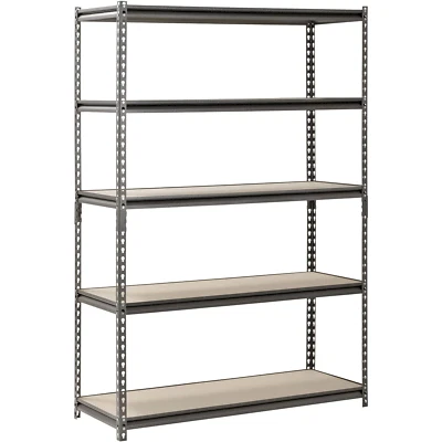 5 Shelf Heavy Duty Metal Muscle Rack Garage Shelving Storage 48"W x 18"D x 72"H