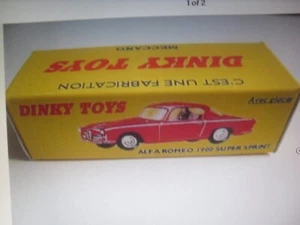 DINKY REPRO REPLICA BOX ONLY - ALFA ROMEO 1900 - Picture 1 of 1