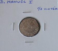 Portugal - D. Manuel I - 1/2 Vintém - N/D ( 1495-1521 ) - Silver