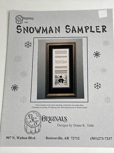DKT Originals Snowman Sampler Cross Stitch Pattern - Picture 1 of 4