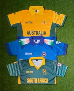 Custom ICC Cricket Champion Trophy Team India SouthAfrica Australia Jersey Mens - Picture 1 of 9
