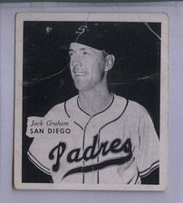 1950 Hage's Dairy Jack Graham San Diego Padres
