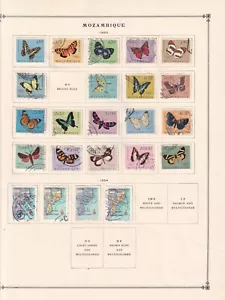 Portuguese Mozambique 1951-1954 Collection on 4 pages Used - Picture 1 of 4