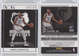 2020-21 Panini Noir Association Edition /99 Jaren Jackson Jr #6
