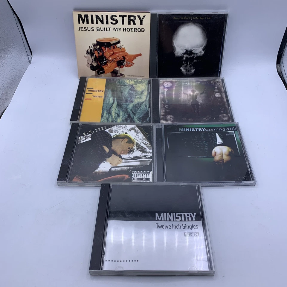 MINISTRY 7 CD LOT: Twitch, Jesus Built My Hotrod, Psalm 69, Mind Is A Terrible - Image 1 of 4