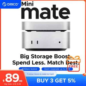 ORICO 40Gbps SSD Dock for MacMini 4, 512GB-8TB Storage, External Desktop HUB - Picture 1 of 6