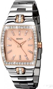 Seksy by Sekonda Damenuhr mit Roségold Zifferblatt und Silber Armband 2080 - Bild 1 von 1