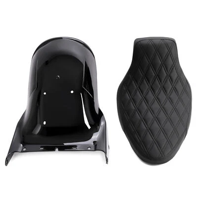 Short Rear Fender Black Seat For Harley-Davidson Softail 06-17 200mm Tire models - Image 1 of 4