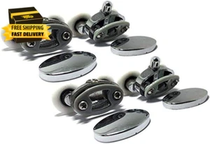 Smooth Set of 4 New Oval Metal Alloy Double Wheel Shower Door Rollers 23Mm - Picture 1 of 6