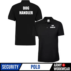 Polo Handler Cani, Guardia Sicurezza Uniforme Bouncer Abbigliamento da Lavoro Unisex Nero - Foto 1 di 2