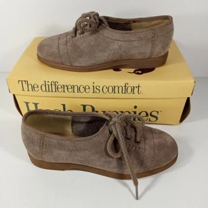 VTG 80's NOS Hush Puppies Kids' Girls 10.5 M Suede Shoes Made In The USA - Picture 1 of 7