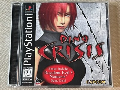 Dino Crisis Sony PlayStation 1 PS1 Complete with Case & Manual - SCRATCHED DISC - Image 1 of 4