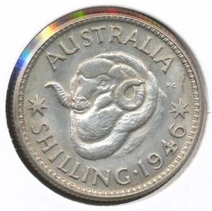 Australia 1946 One Shilling 1/- George VI (Silver) - Uncirculated - Bild 1 von 4