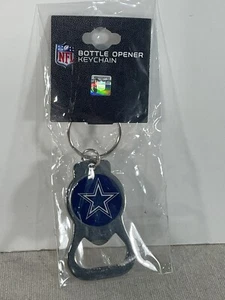 Dallas Cowboys Premium Solid Metal Bottle Opener Keychain, Silver Key Ring - Picture 1 of 6