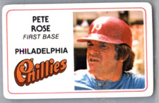 1981 PERMA-GRAPHICS PETE ROSE SUPER STAR CREDIT CARD #B159 PHILADELPHIA PHILLIES