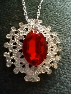 Simulated Ruby Necklace - Image 1 of 2
